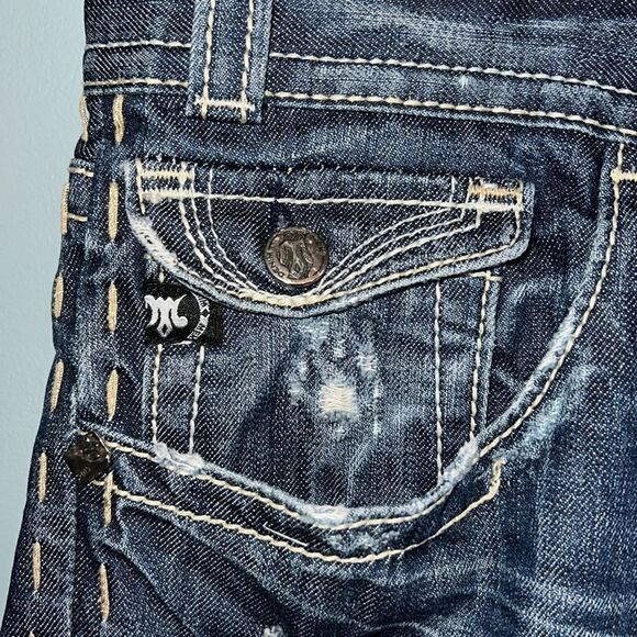 MEK Denim Men’s size W 40 denim jeans shorts Jorts baggy Skater - Picture 8 of 16